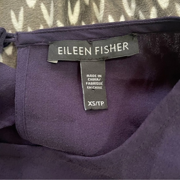 Eileen Fisher 100% Silk Purple Shift Dress Extra Small - Picture 5 of 7